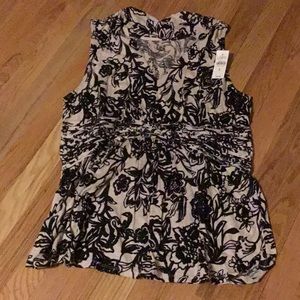 NWT Loft Cream/Black Tank